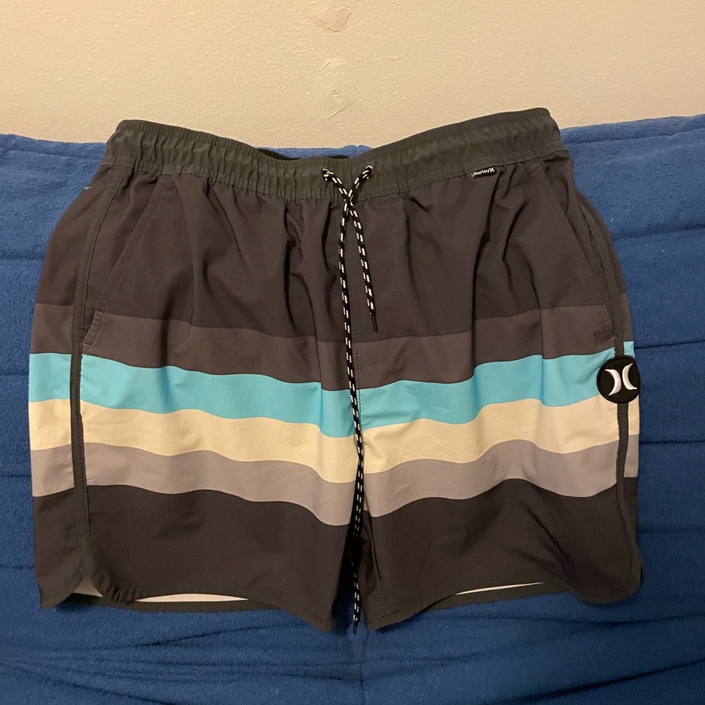 Hurley Phantom Striped Boardshorts Mens Medium